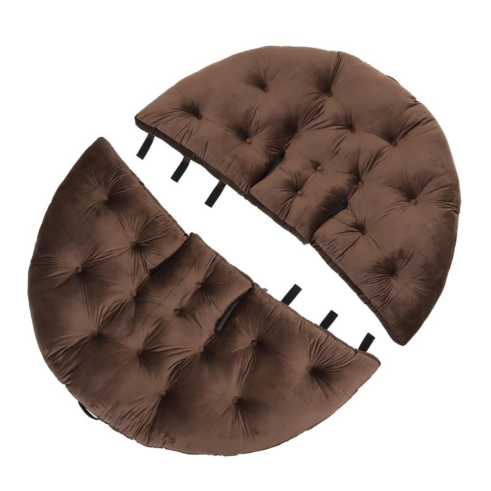 HomeBase HLS Đệm ngồi ghế lười Polyester siêu dày siêu êm mềm mại thoải mái R88xC63xS50 cm Nâu