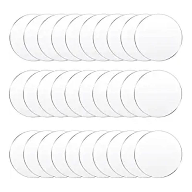 Set 30 Đĩa Tròn acrylic Trong Suốt Cắt Sẵn Dễ Dàng Cho Tiệc Cưới