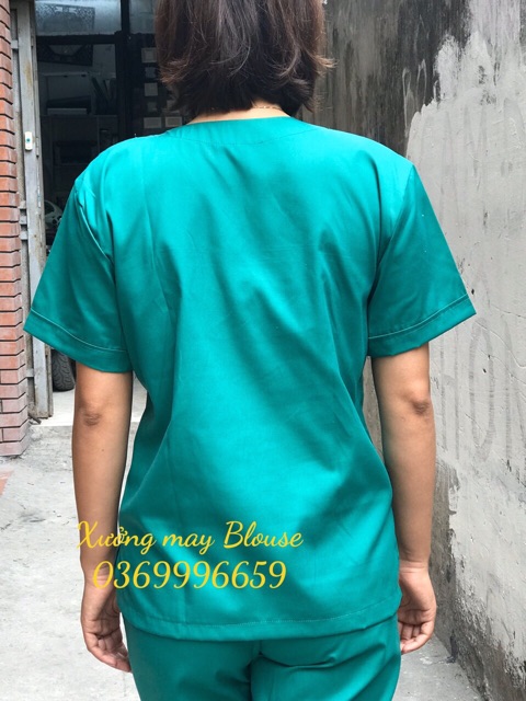 Bộ quần áo phẫu thuật xanh lá nam nữ - bộ đồng phục phẫu thuật bác sĩ, thẩm mỹ viện, spa