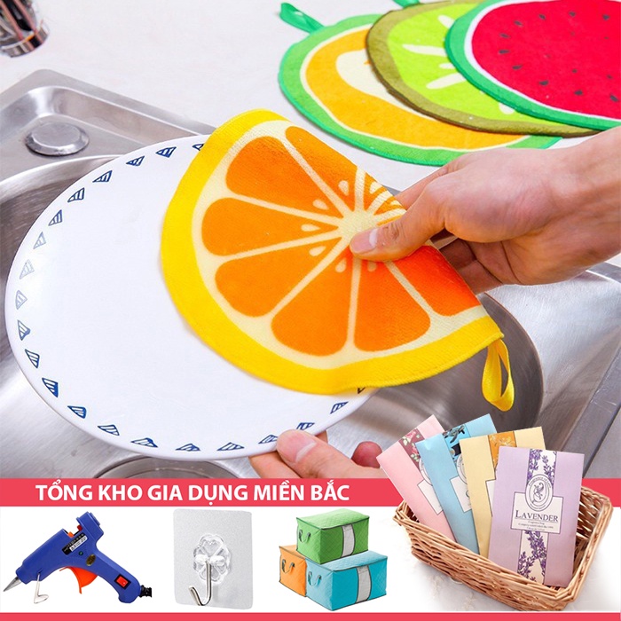 [Tổng Kho Sỉ] Khăn Lau Bát Kiểu Lát Hoa Quả CDS1114