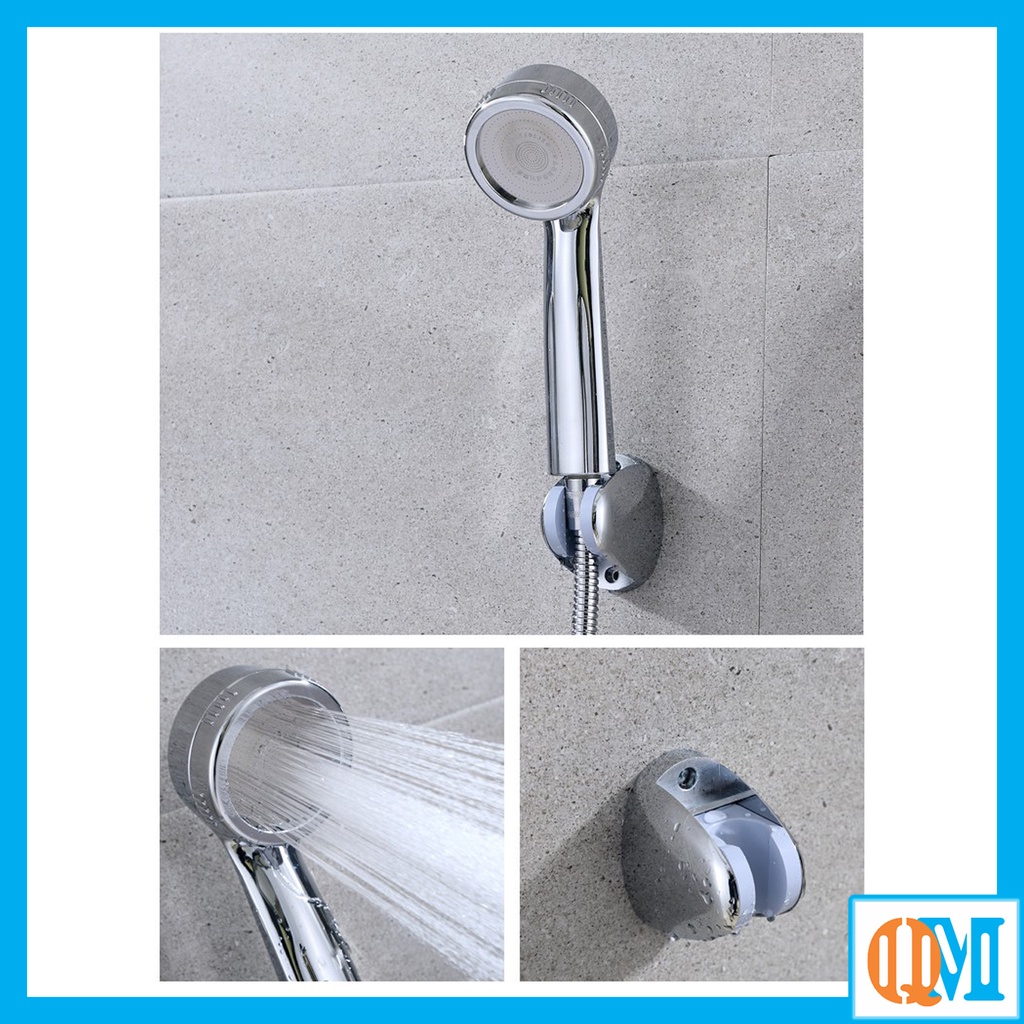Bộ vòi sen tăng áp tròn dày bằng nhựa ABS cao cấp đủ bộ Tay sen + dây sen + cài tròn - VS0024
