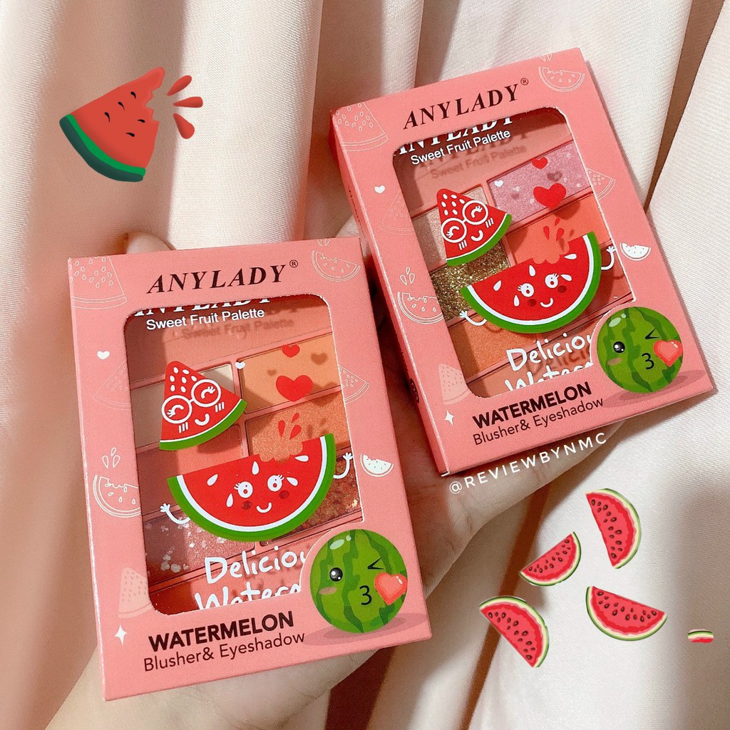 Phấn mắt Any lady Sweet Fruit watermelon dưa hấu 8 ô