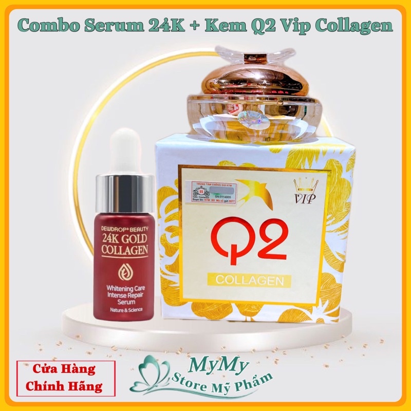 Bộ Kem Q2 Vip Và Serum 24k