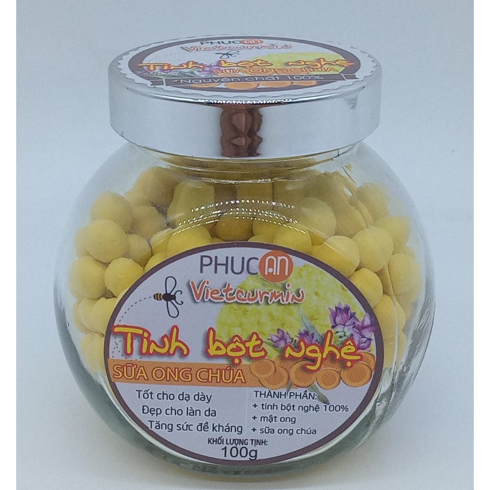 Viên Tinh Bột Nghệ Sữa Ong Chúa Cao Cấp PHÚC AN _ 100g