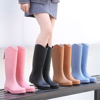2022 new fashion high-leg hunter rain boots Women s Korean-style non thumbnail
