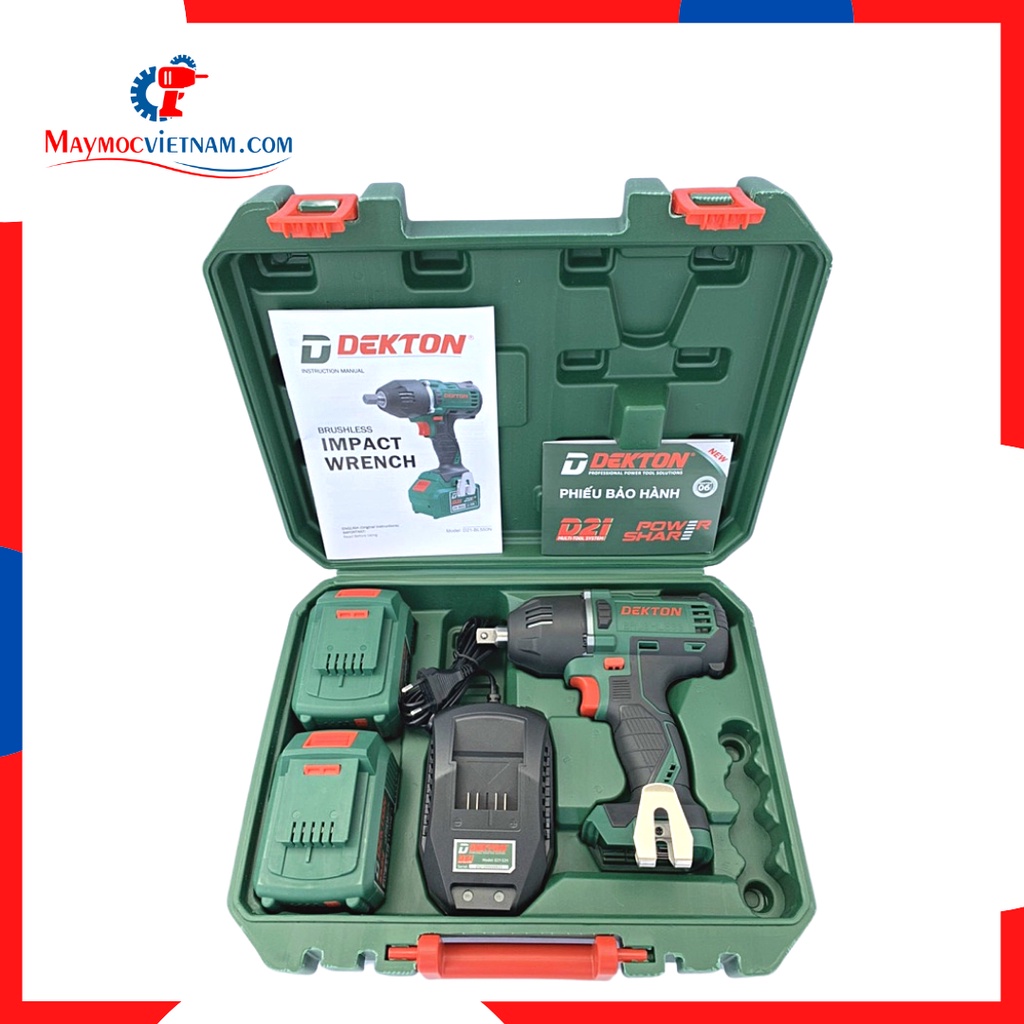 Máy Siết Bulong Pin DEKTON D21-BL550N - Súng Bắn Bu Lông Pin Chính Hãng