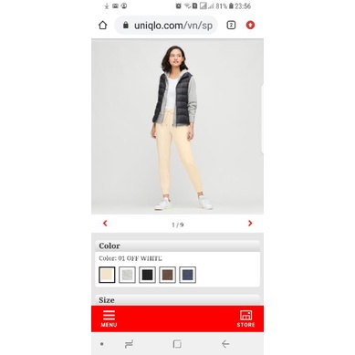 Quần jogger nỉ da cá Uniqlo store Japan