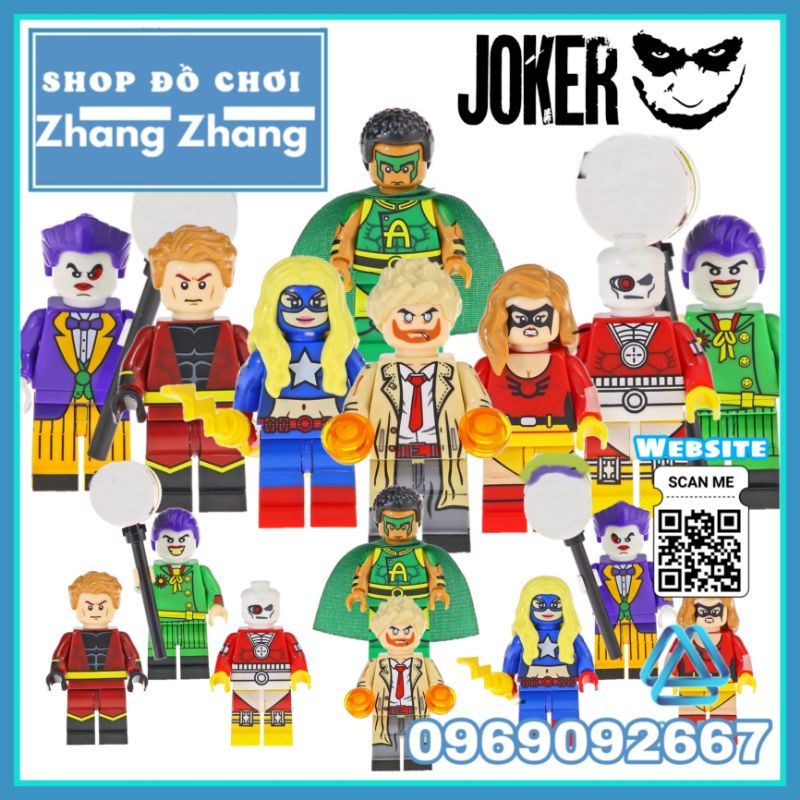 Đồ chơi Xếp hình Joker - Constantine - Stargirl - Elongated Man - Jesse Quick - Amazing Man Minifigures Kopf KF6081