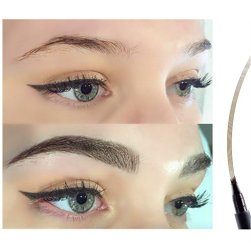 Bút Kẻ Lông Mày 4 Ngòi Lâu Trôi Chống Thấm Nước