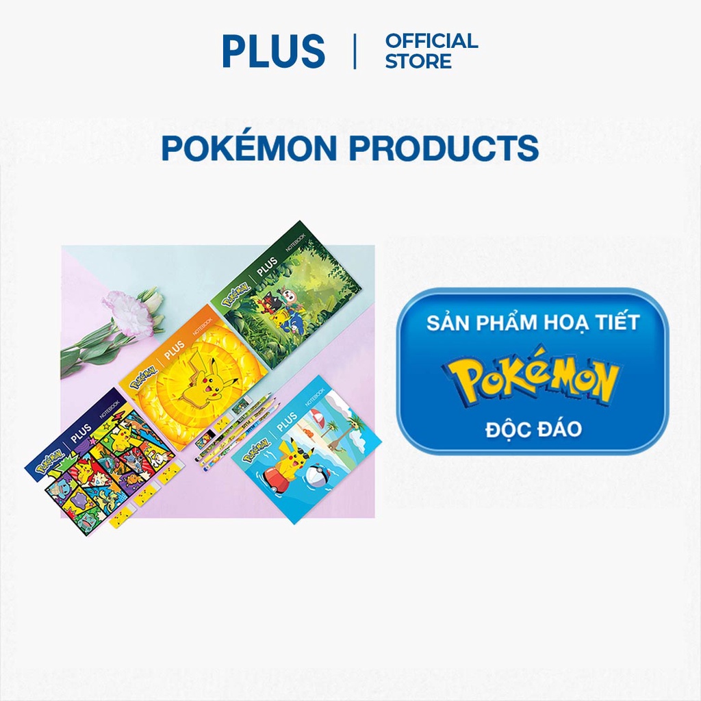 Tập Học Sinh Pokemon PLUS 4 Ô Ly 96 Trang Lốc 10 Cuốn