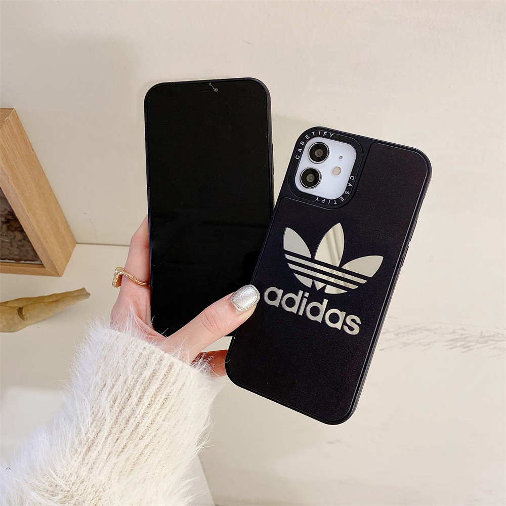 Ốp Điện Thoại Mặt Gương Chống Sốc In Logo Adidas Cho Iphone 13 12 11 Pro 11Pro Max 8 7 Plus X XS Max XR