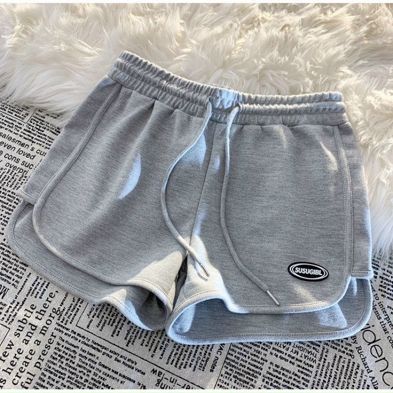Quần Đùi Short Logo Dây Rút Tập Gym Chất Dày Đẹp Ulzzang- Quần Short Nỉ Phong Cách Cá Tính Năng Động Trẻ Trung