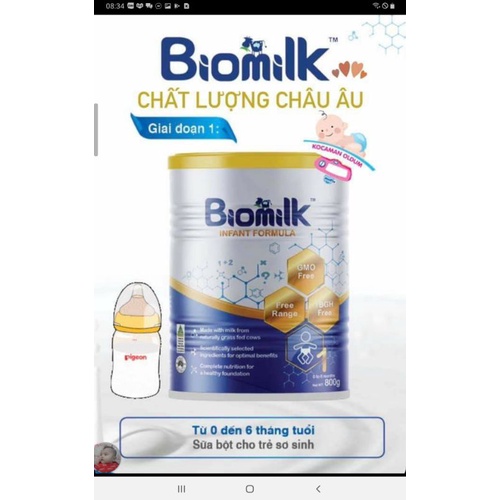 Sữa Biomilk số 1 lon 800g hạn 9/2022 nhập khẩu nguyên lon Của Úc