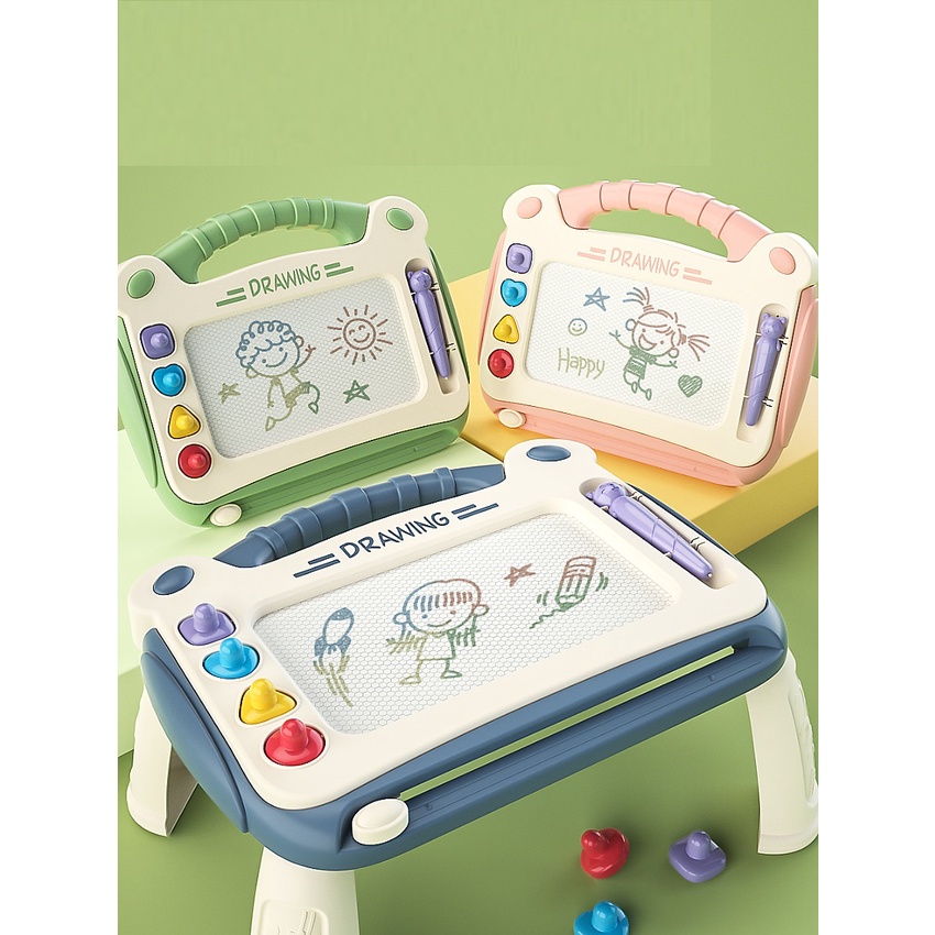 Bảng Vẽ Tự Xóa Thông Minh Có Chân Bàn, Bảng Từ Tính Tập Viết, Tập Vẽ - Đồ Chơi Cho Bé