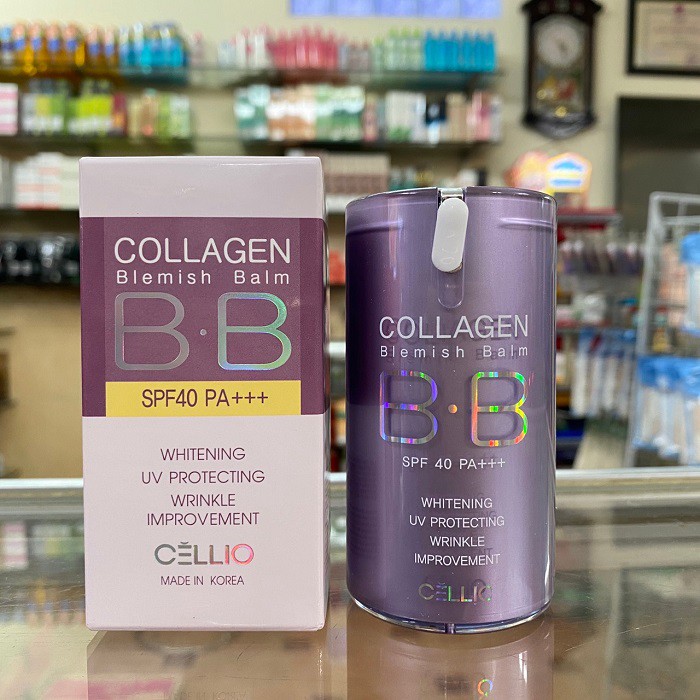 Kem nền BB Cellio Collagen SPF40 giúp trắng da và ngăn ngừa lão hóa 40ml - Màu 21