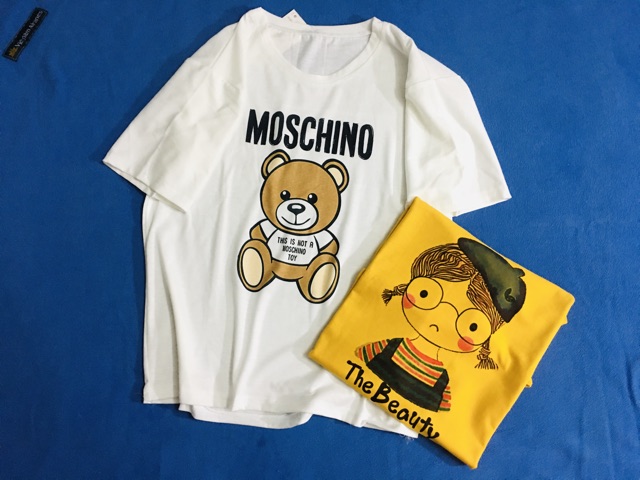 Áo Phông Freesize 45-60kg Hình Gấu Moschino | BigBuy360 - bigbuy360.vn
