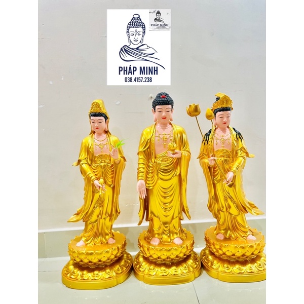 Tôn Tượng Tam Thánh Tây Phương 70cm