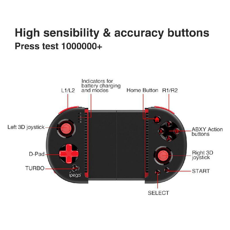 Tay Cầm Chơi Game Bluetooth Không Dây Ipega Pg-9087 Cho Pubg Mobile