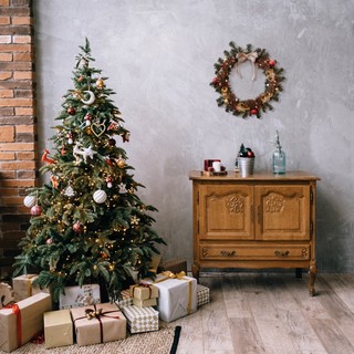 Vòng trang trí Giáng Sinh - Vòng nguyệt quế Noel - Đường kính 50cm