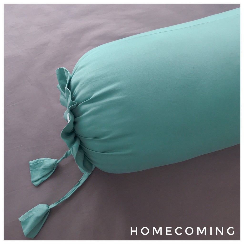 Vỏ gối ôm dài 100% Cotton Hàn màu trơn kích thước 35x100/80x100cm thương hiệu Homecoming