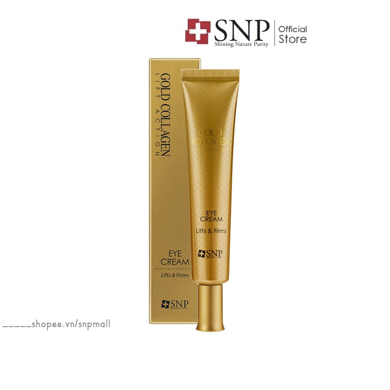 Kem Mắt Nâng Cơ SNP Gold Collagen Lift Action Eyecream Tăng Độ Đàn Hồi Xoá Nhăn Chống Lão Hoá Vùng Mắt 30ml