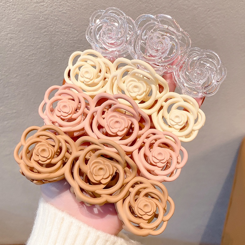 Kẹp Tóc Hình Hoa Trà Cỡ Lớn Thời Trang Hàn Quốc Ngọt Ngào Cho Nữ