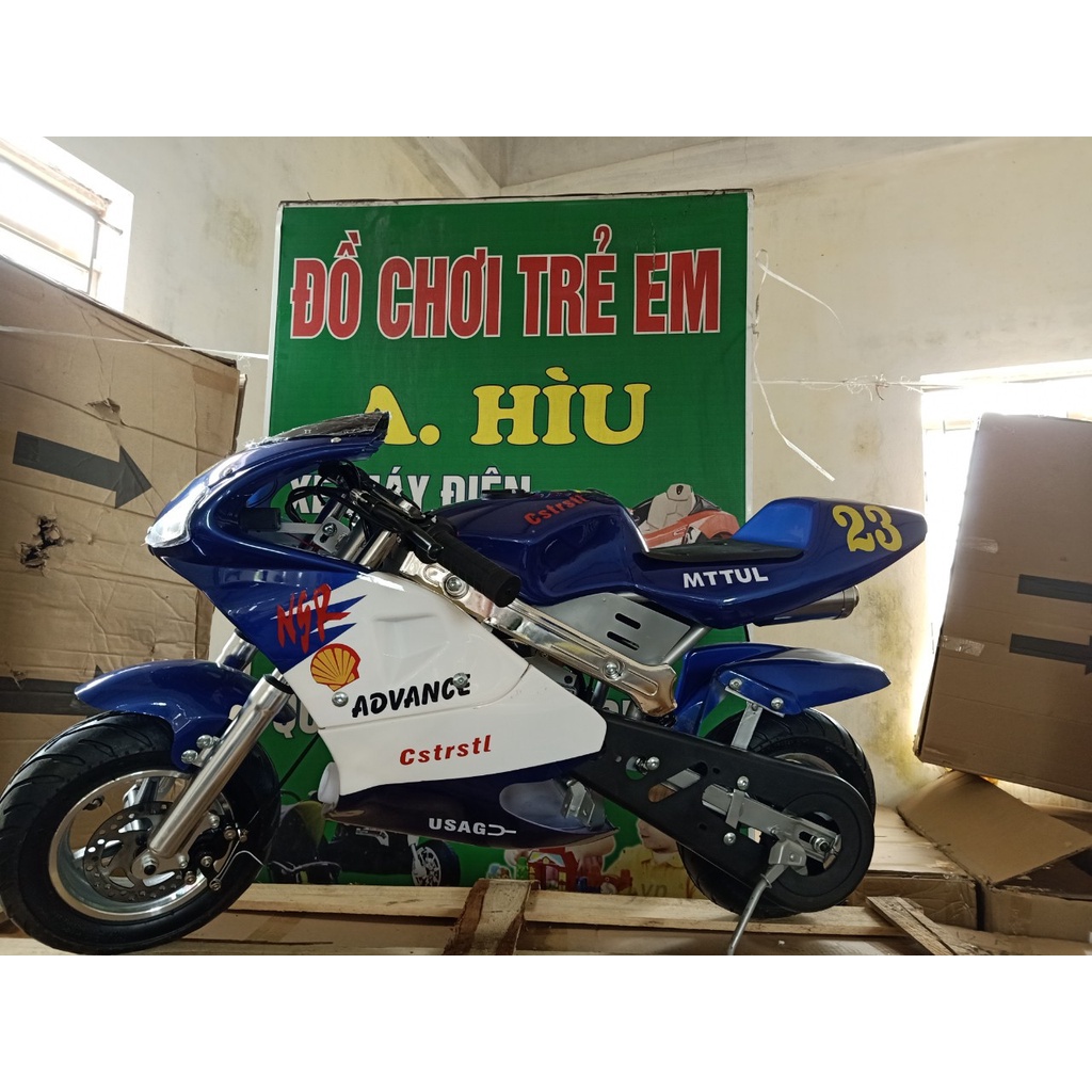 Xe moto mini 50cc - xe ruồi BẢN CÓ ĐÈN PHUỘC