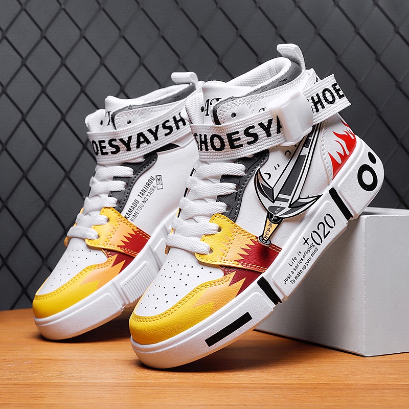 Giày Sneaker Chạy Bộ Thoải Mái Thời Trang Hàn Quốc Cho Bé Trai Anime Naruto Yondaime Hokage