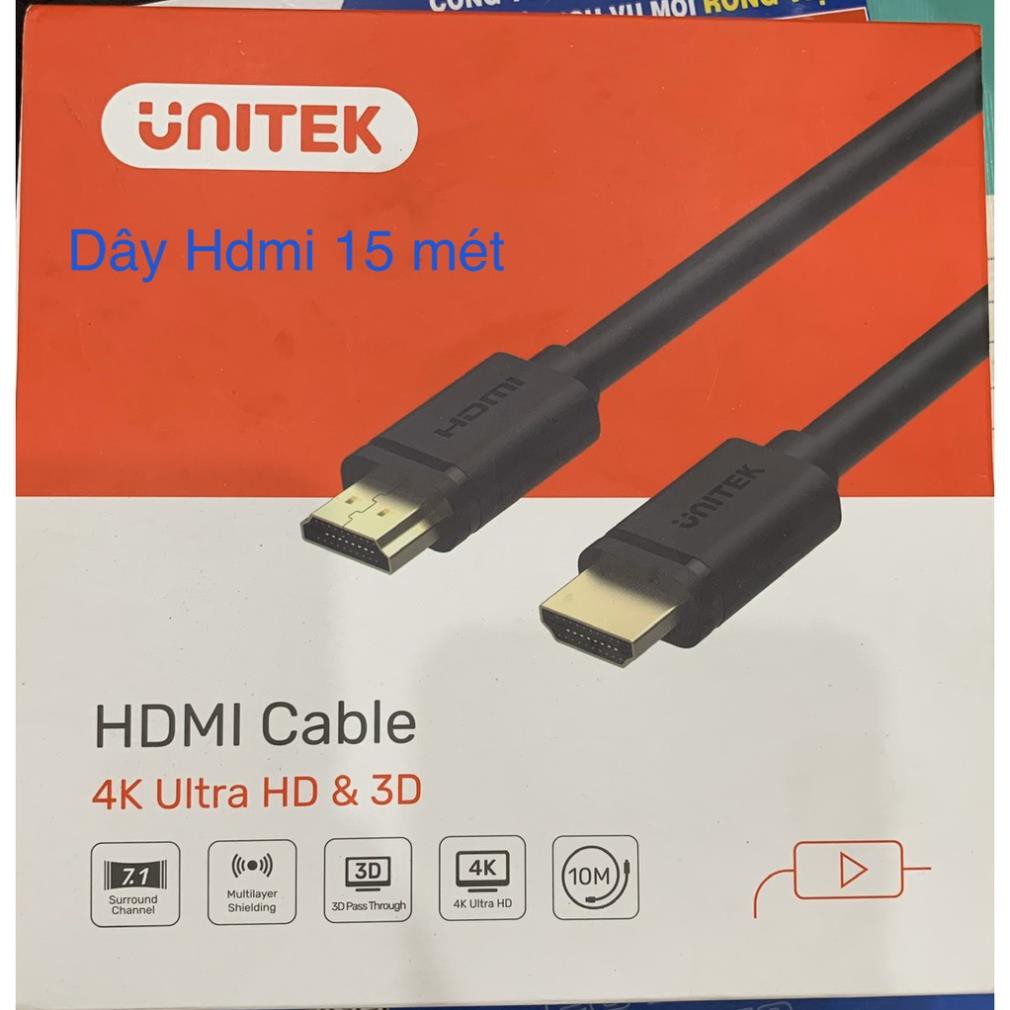 Dây Cáp HDMI 1.4 10m,15 mét Unitek YC 142 4K DÂY TRÒN (HÀNG CAO CẤP)