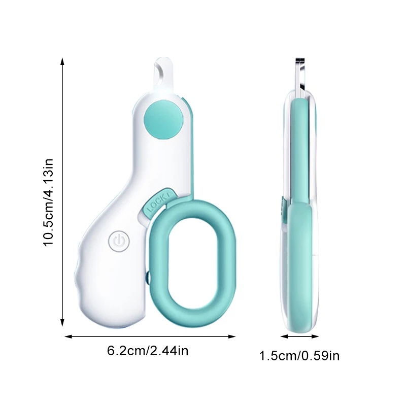 Dụng Cụ Cắt Móng Tay Chuyên Nghiệp Bằng Thép Không Gỉ Có Đèn LED Cho Thú Cưng