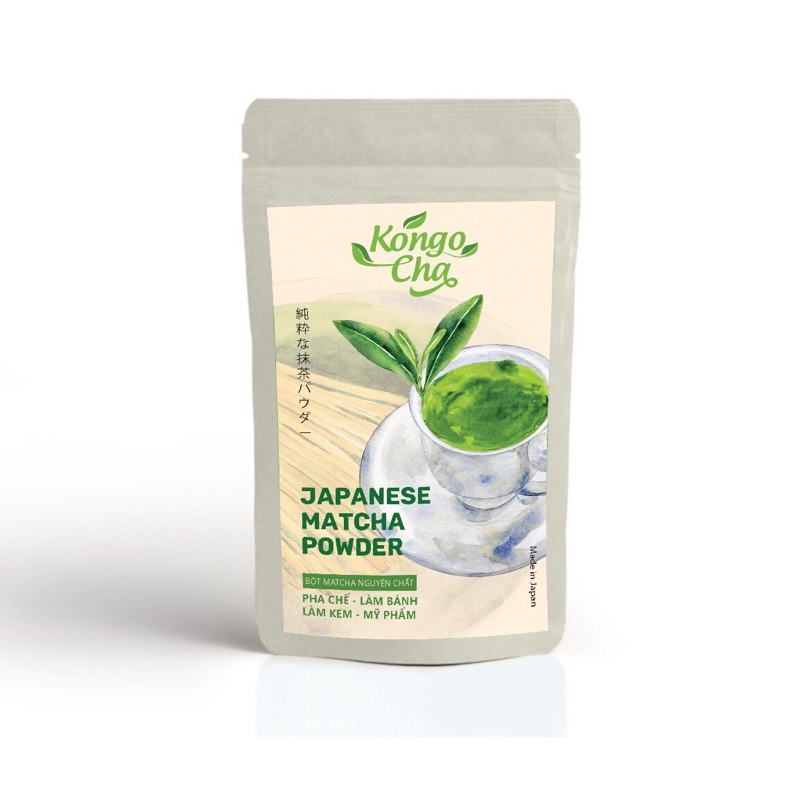 Bột trà xanh matcha Nhật Bản Kongocha gói nhỏ 20g-50g