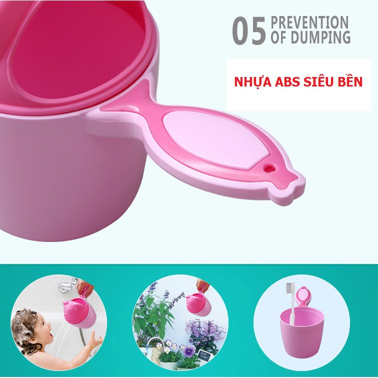 ca múc nước tắm bé vòi sen cao cấp siêu cute, đồ chơi tắm bé BB19-CAMNTB