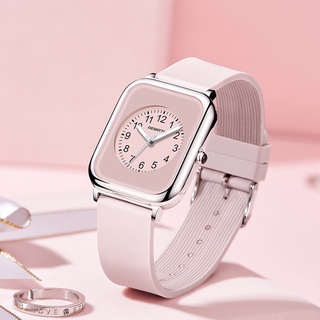 Phụ nữ cao su đồng hồ đeo tay đồng hồ 2022 hồng cho nữ đồng hồ đeo tay thạch anh relogio feminino nữ vuông mứt