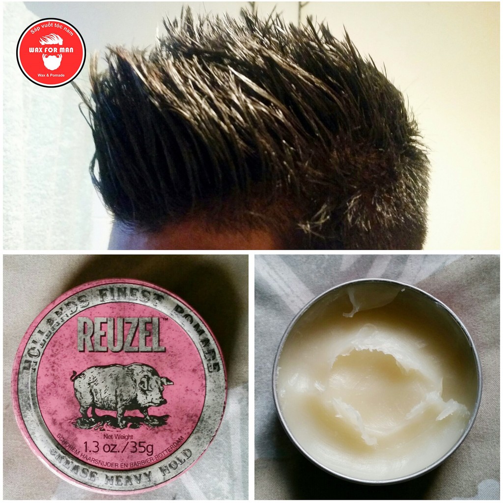 Sáp vuốt tóc Reuzel Pink Pomade - hồng