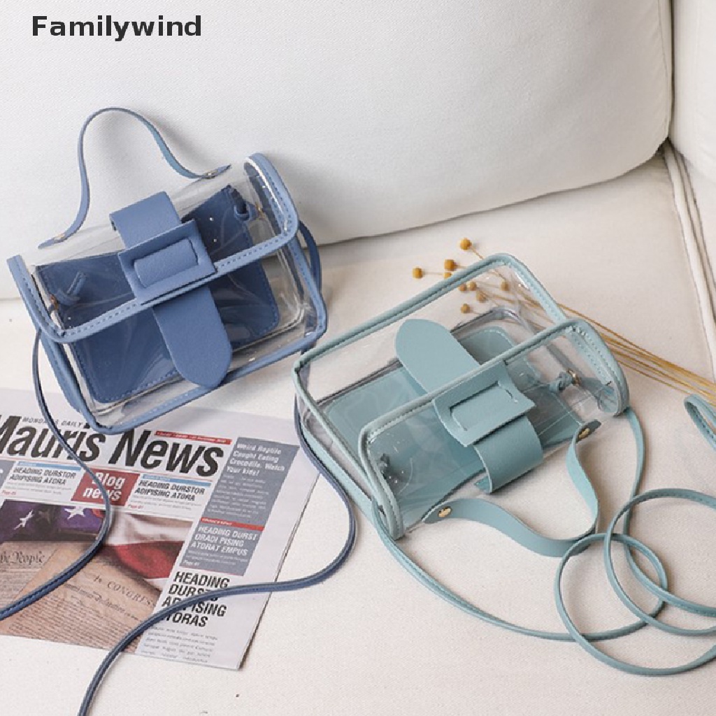 Túi Xách Đeo Vai Bằng PVC Trong Suốt Hình Vuông Cỡ Nhỏ Thời Trang Mùa Hè Cho Nữ