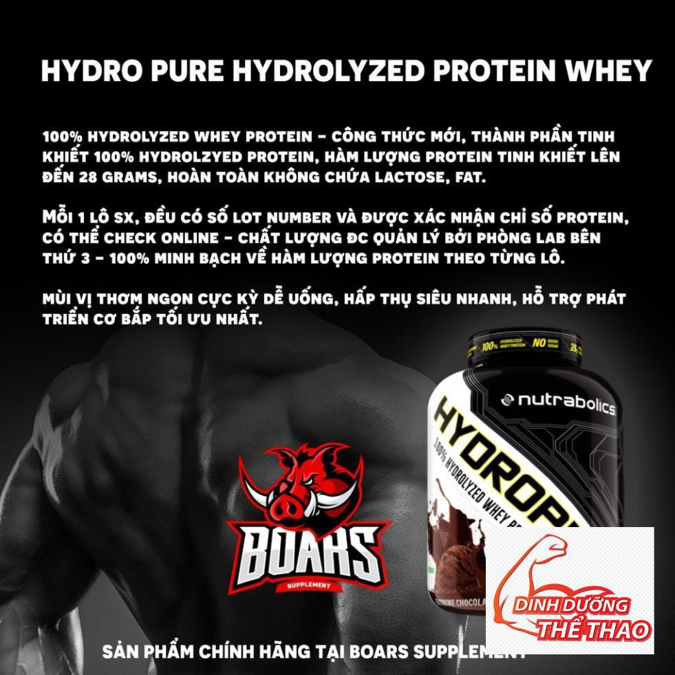 [GIÁ TỐT NHẤT] NUTRABOLICS HYDROPURE 4.5LBS 2.1KG | Whey Protein 100% Thuỷ Phân