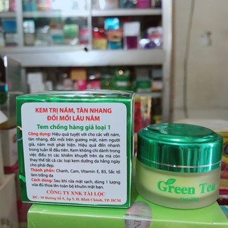 Kem trà xanh Green tea nám tàn nhang đồi mồi