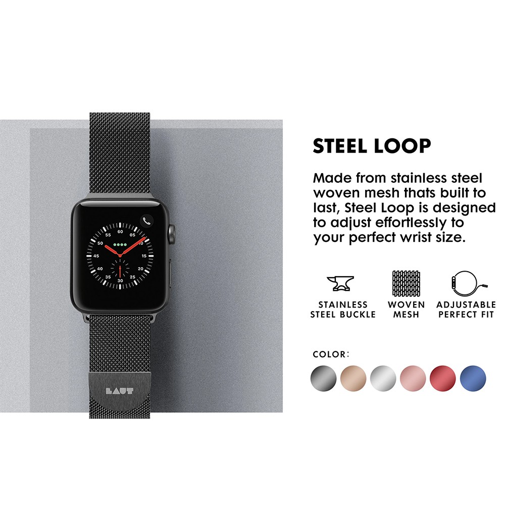 Dây Đeo Thép Laut Steel Lope Apple Watch Strap 44mm / 42mm / 40mm / 38mm Series 4/5/6/SE