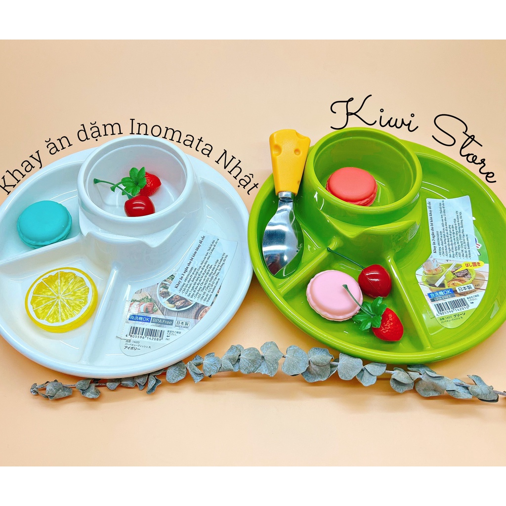 Khay ăn dặm chia ngăn Inomata Nhật