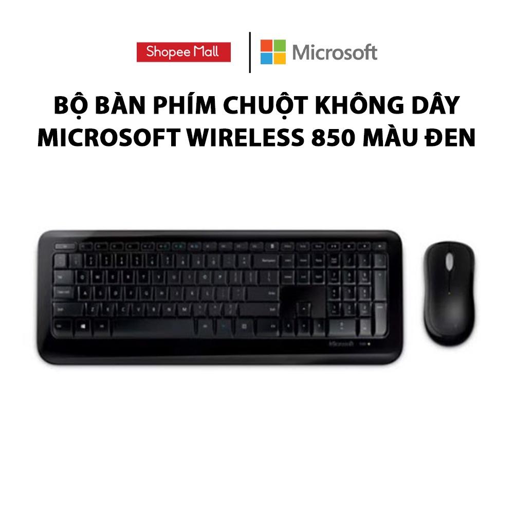 Bộ bàn phím chuột không dây Microsoft Wireless 850 màu đen (PY9-00018)