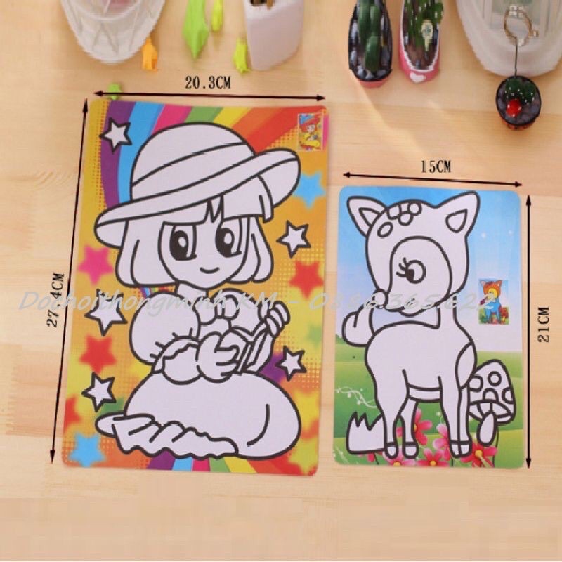 Tranh cát a4 kèm túi cát