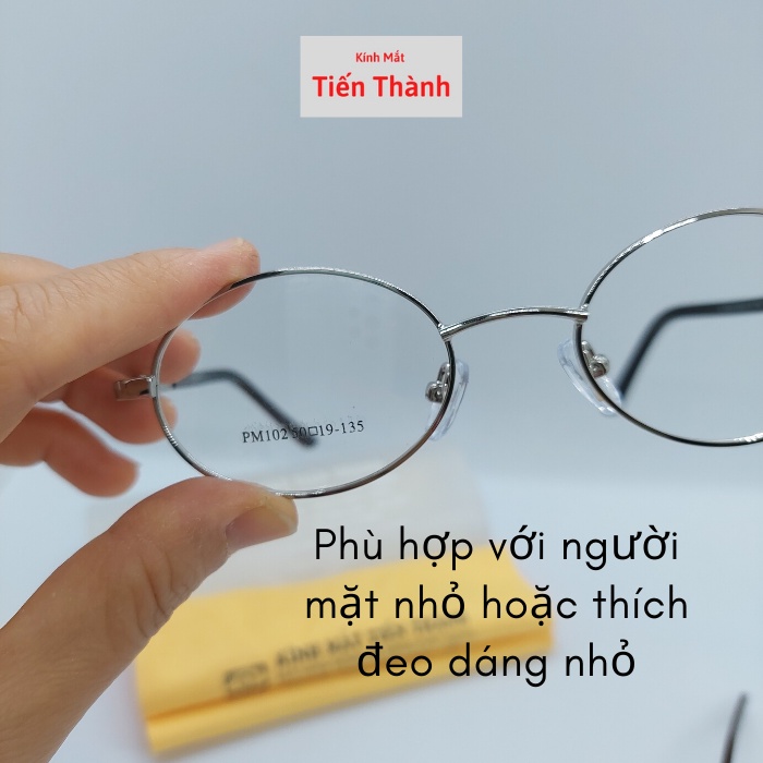 Gọng Kim Loại OVal Dáng Nhỏ Dành Cho Nữ Chất Đẹp Có Bản Lề Lò Xo  - Kính Mắt Tiến Thành