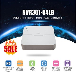 Đầu ghi hình camera IP UNV NVR301-04LB - 4 kênh