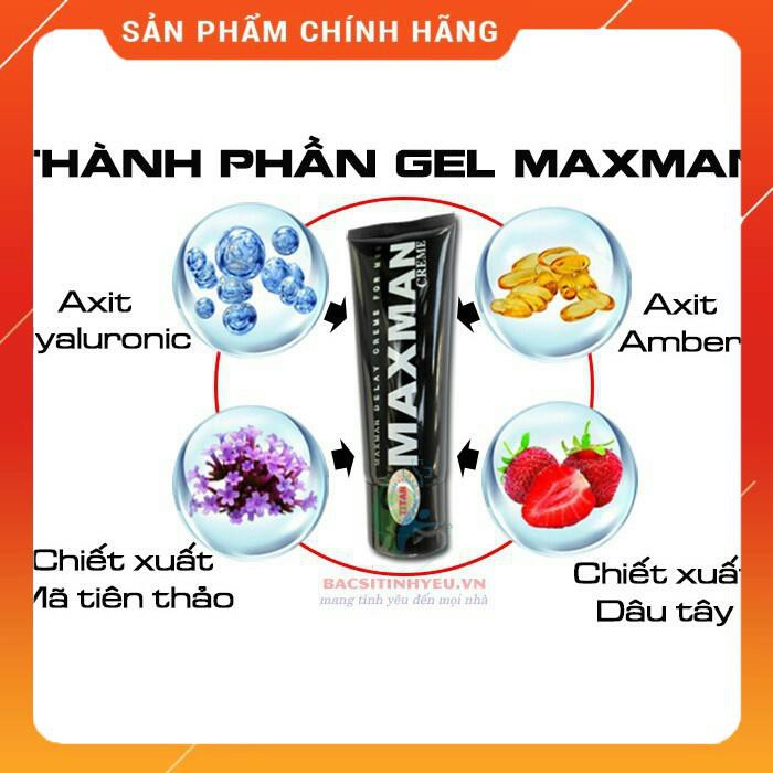 [Hàng USA] Gel Tăng Kích Thước Dương Vật MAXMAN - Chống xuất tinh sớm - Luôn Đưa Nàng Về Đích