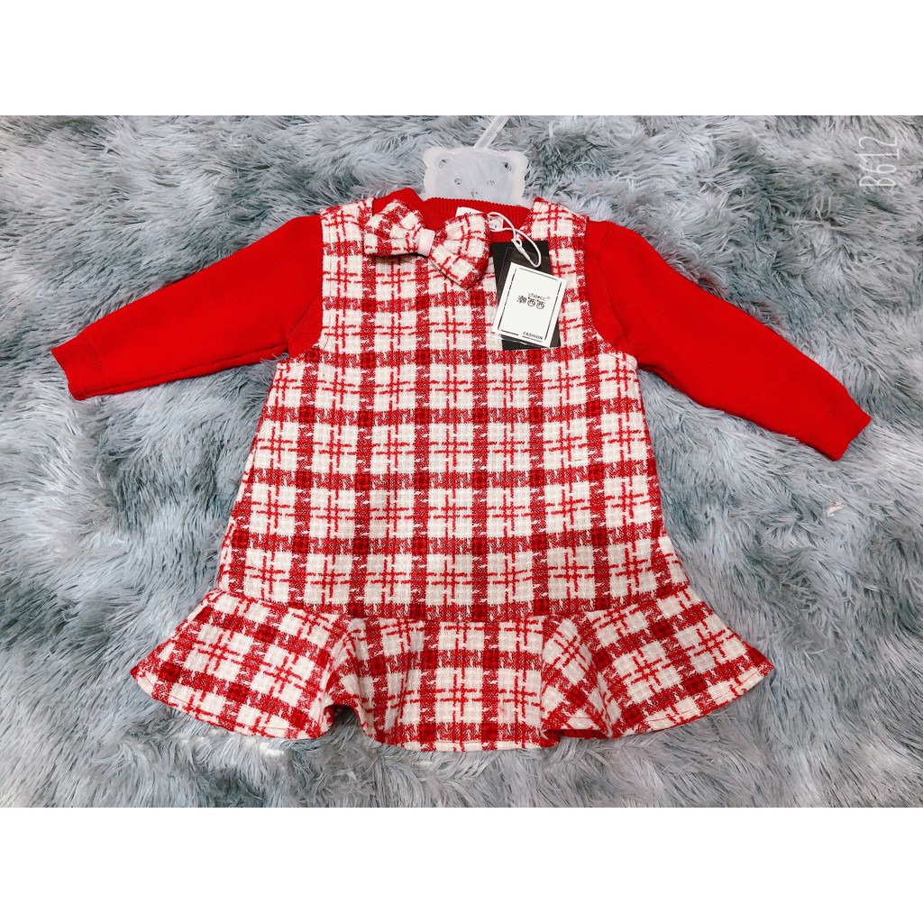 (Hàng Quảng Châu cao cấp) Set váy dạ sang chảnh cho bé gái