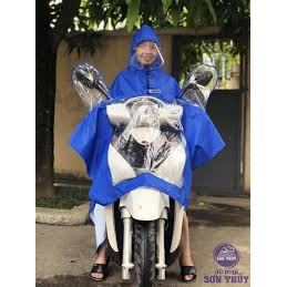 Áo mưa choàng có tai gương khi đi xe máy TL