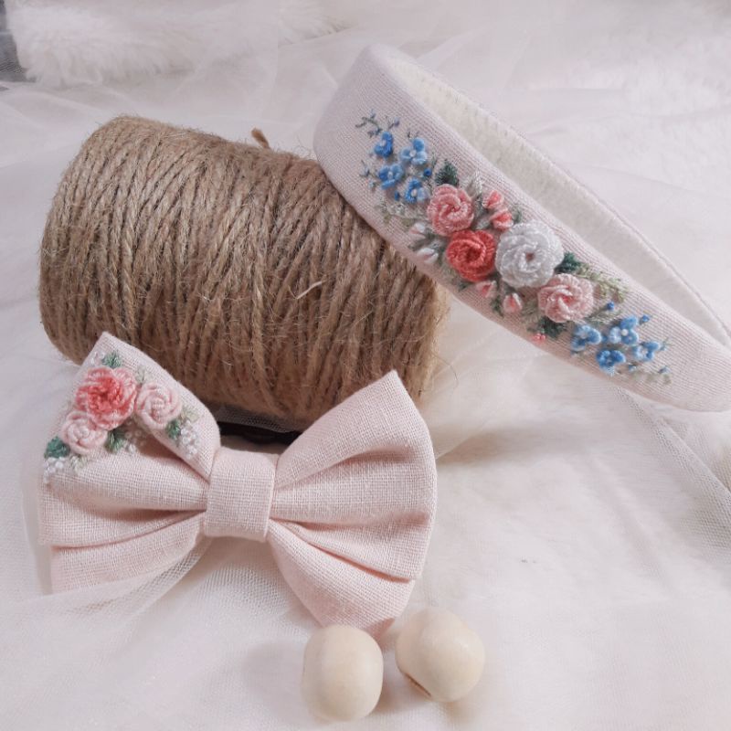 Cài tóc - cột tóc thêu tay handmade