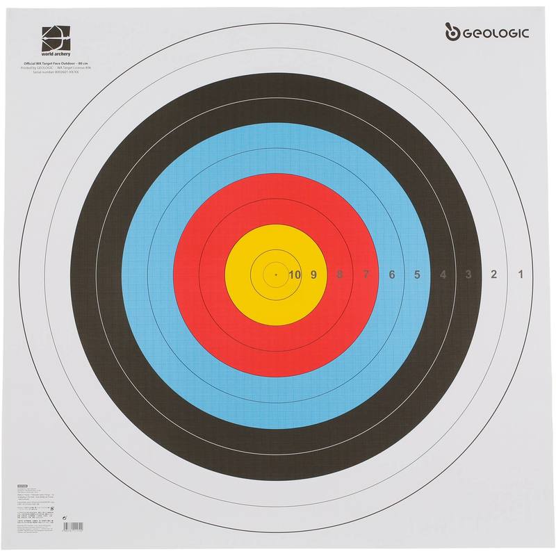 Bộ 5 bia bắn cung 80x80 cm Decathlon Geologic