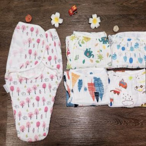 Ủ kén xô aden and anais cho bé sơ sinh, Chất liệu sợi cotton organic thoáng mát, phù hợp bé từ 0-5 tháng