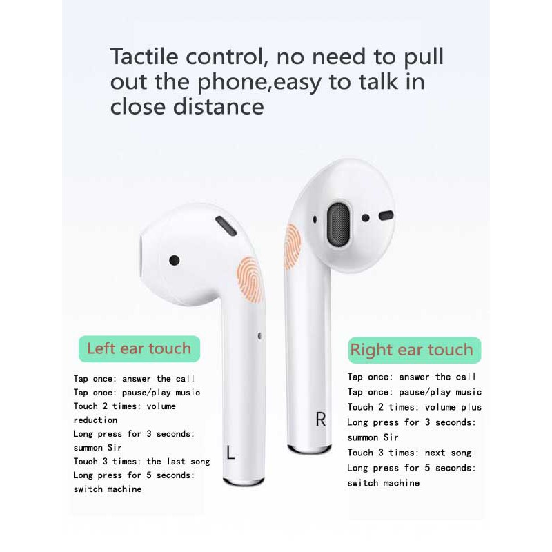 Tai nghe Bluetooth không dây i12 TWS v5.0 kèm đế sạc | BigBuy360 - bigbuy360.vn